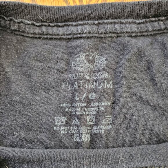 2 Fruit of the Loom T-Shirts Black and Dark Blue - Large - Picture 6 of 6